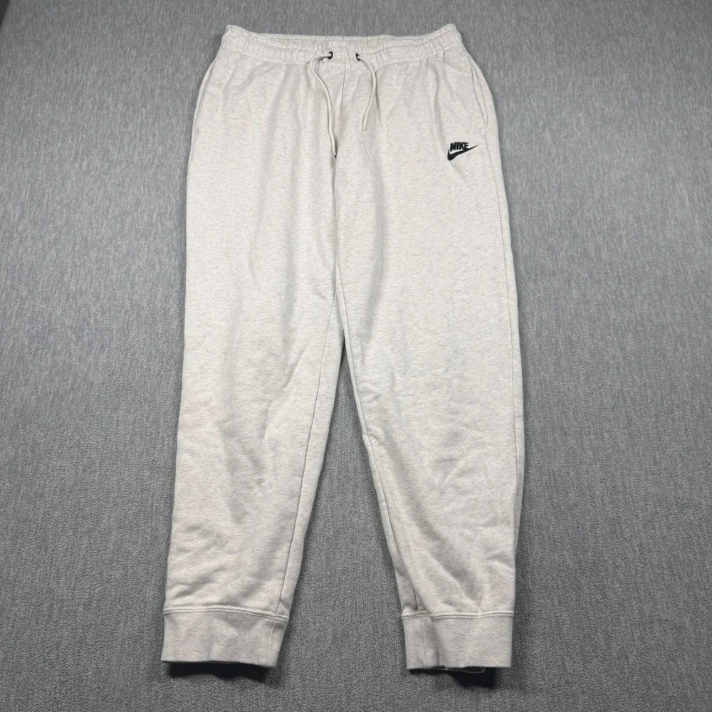 Nike Sweatpants Women M Gray Club Fleece Embroidered Futura Logo Cuffed Joggers